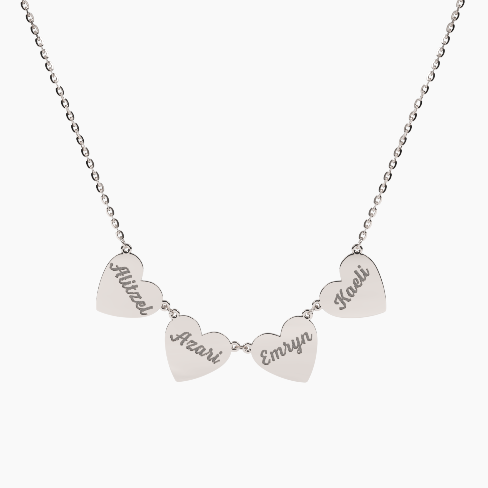 Multi-Heart Engravable Necklace - Narcissus