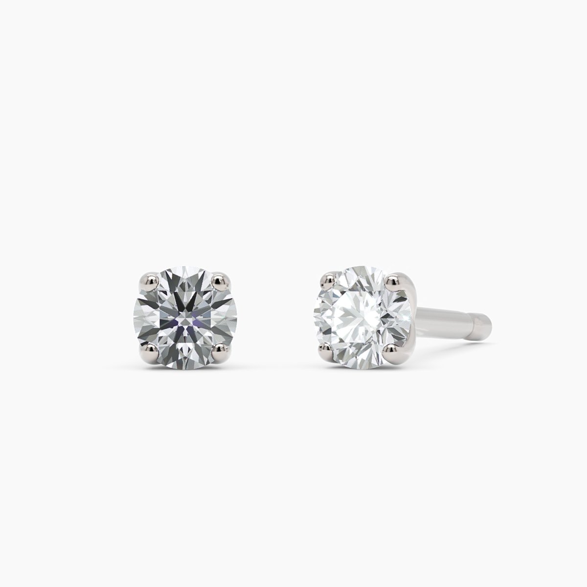 Diamond Stud Earrings - Narcissus