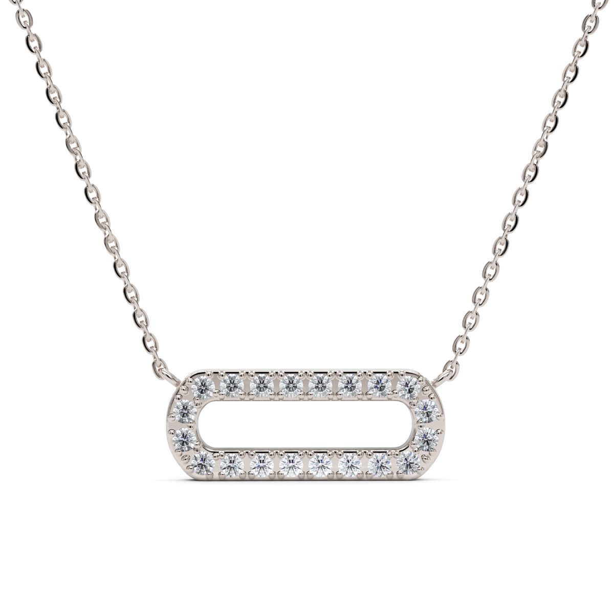 Oval Diamond Necklace - Narcissus