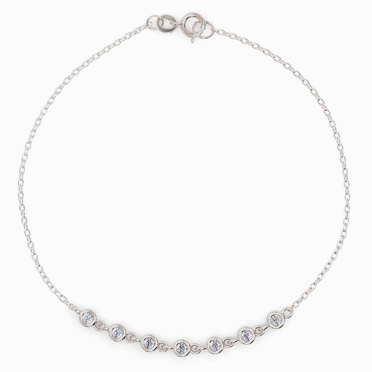 Bezel Set Diamond Bracelet - Narcissus