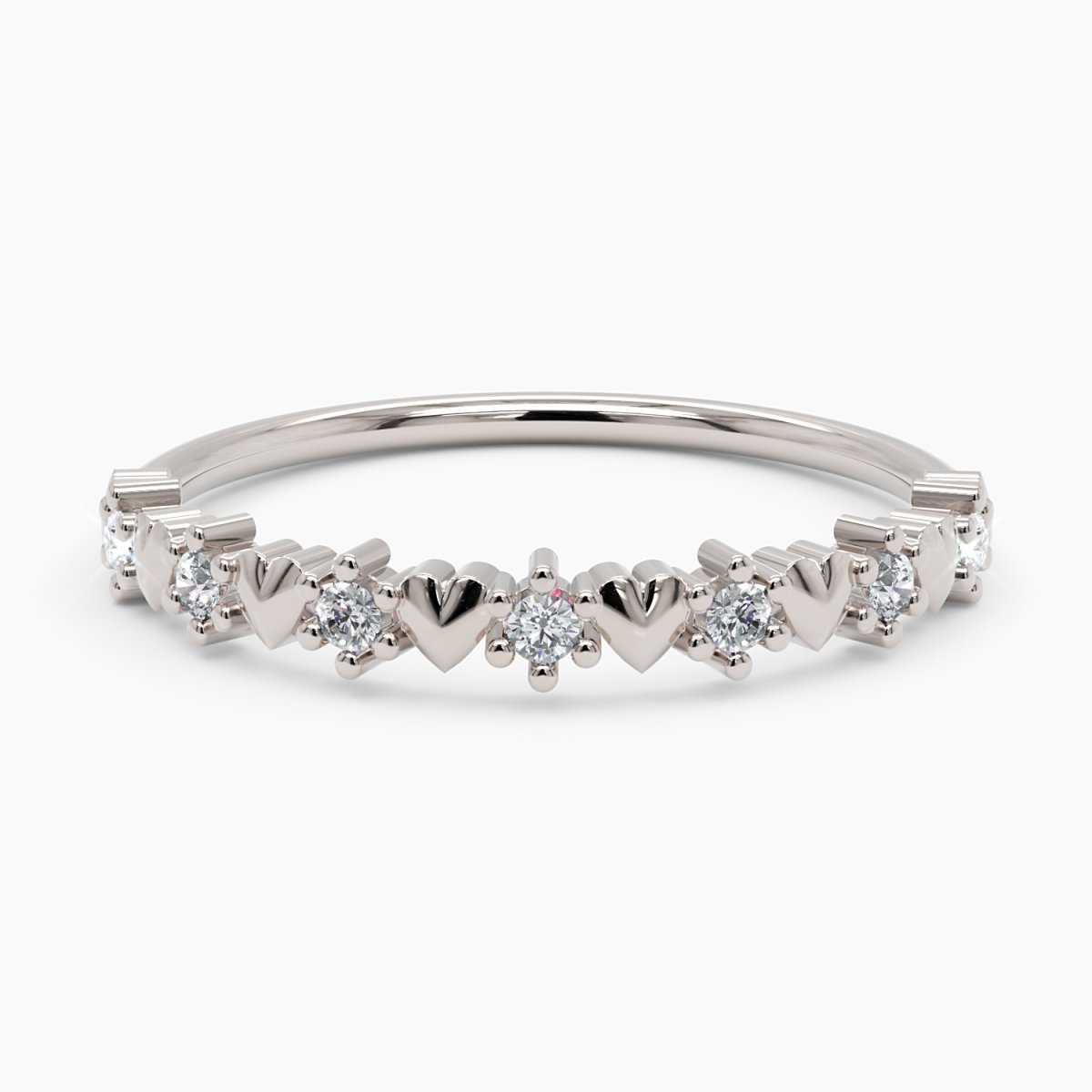 Infinity Diamond Heart Ring - Narcissus