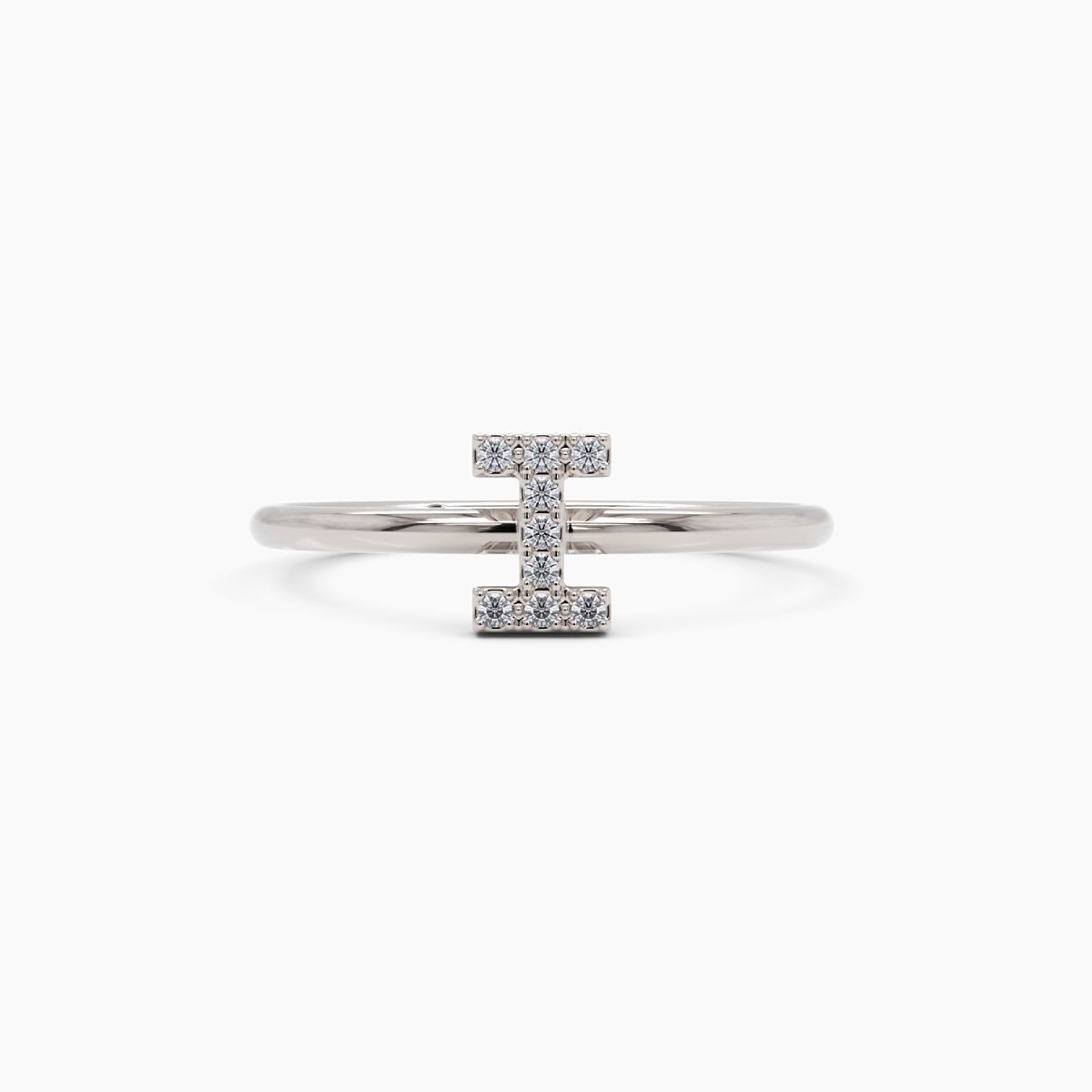 Diamond Initial I Ring - Narcissus