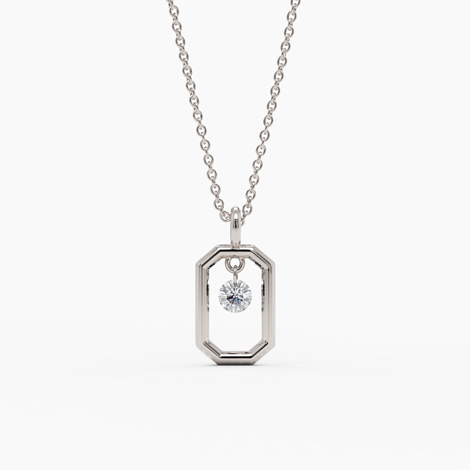 Dainty Pendant with Drilled Diamond