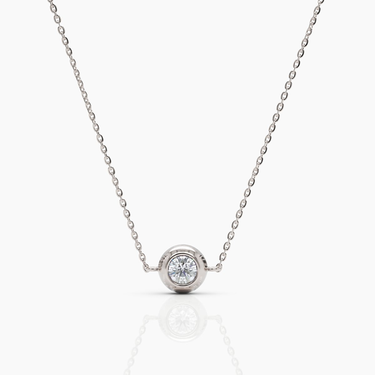 Two - Sided Diamond Solitaire Necklace - Narcissus