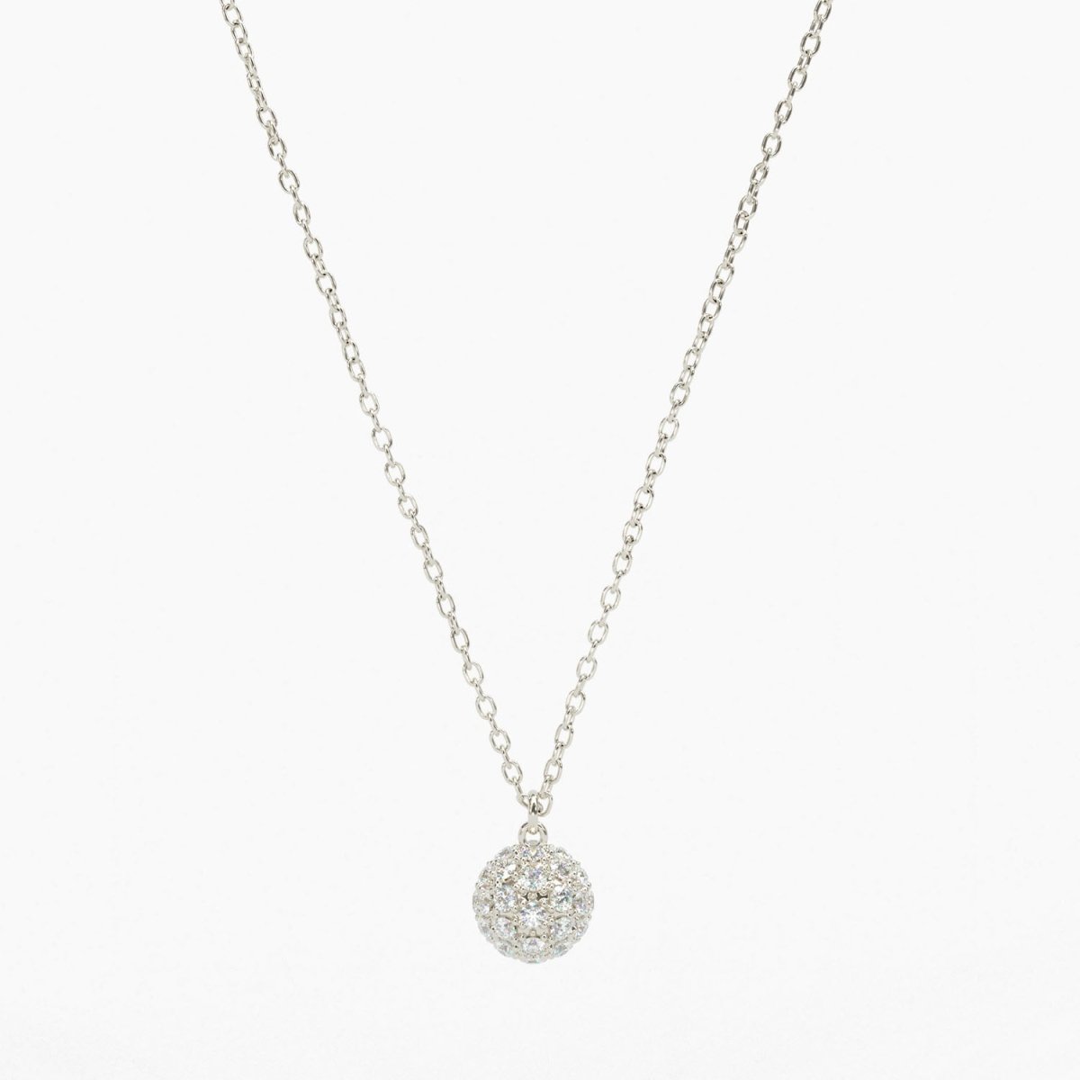 Pavé Diamond Ball Necklace - Narcissus