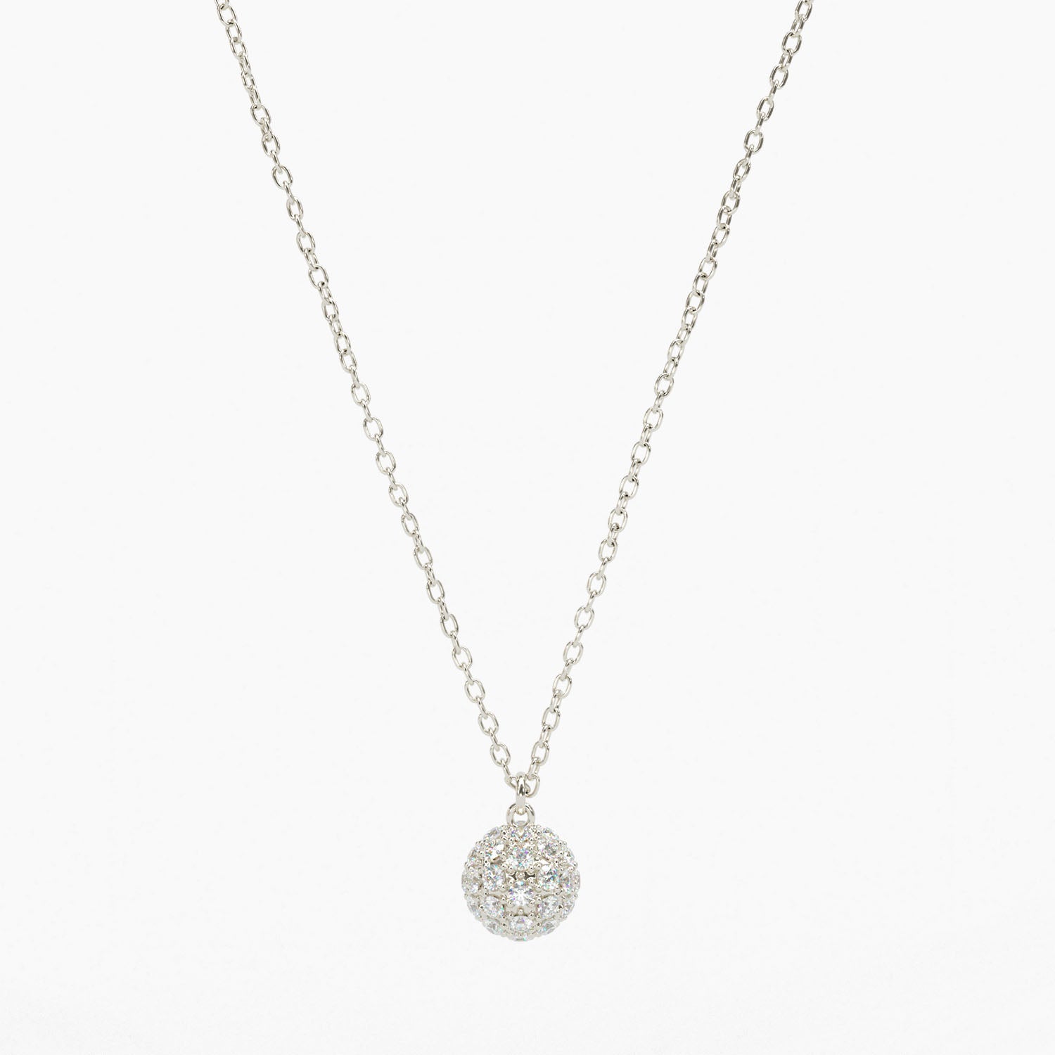 Pavé Diamond Ball Necklace