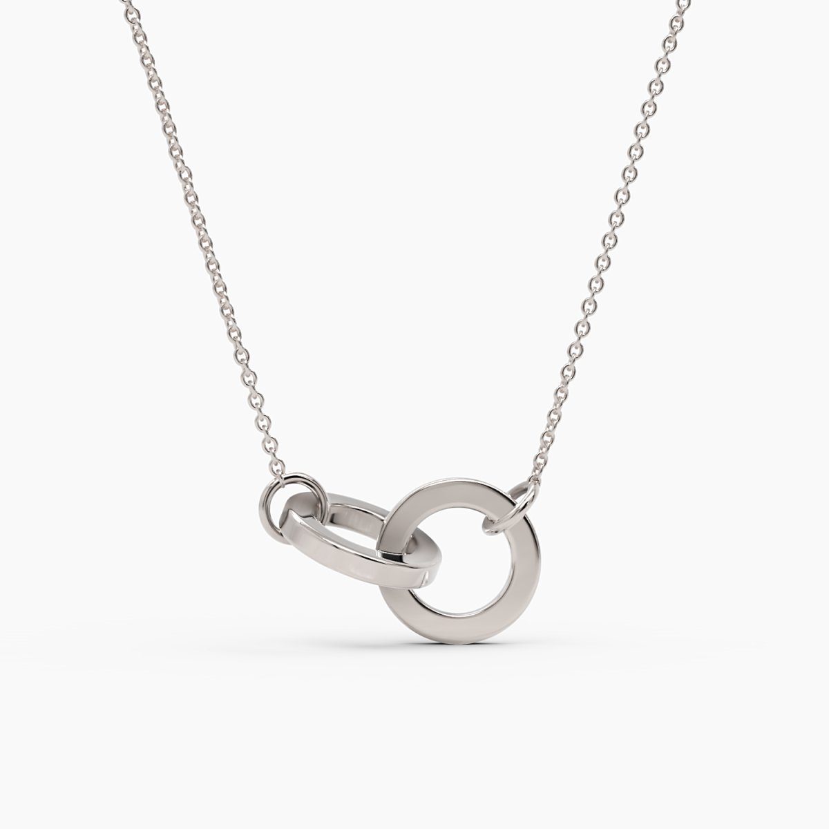 Dainty Double Circle Necklace - Narcissus