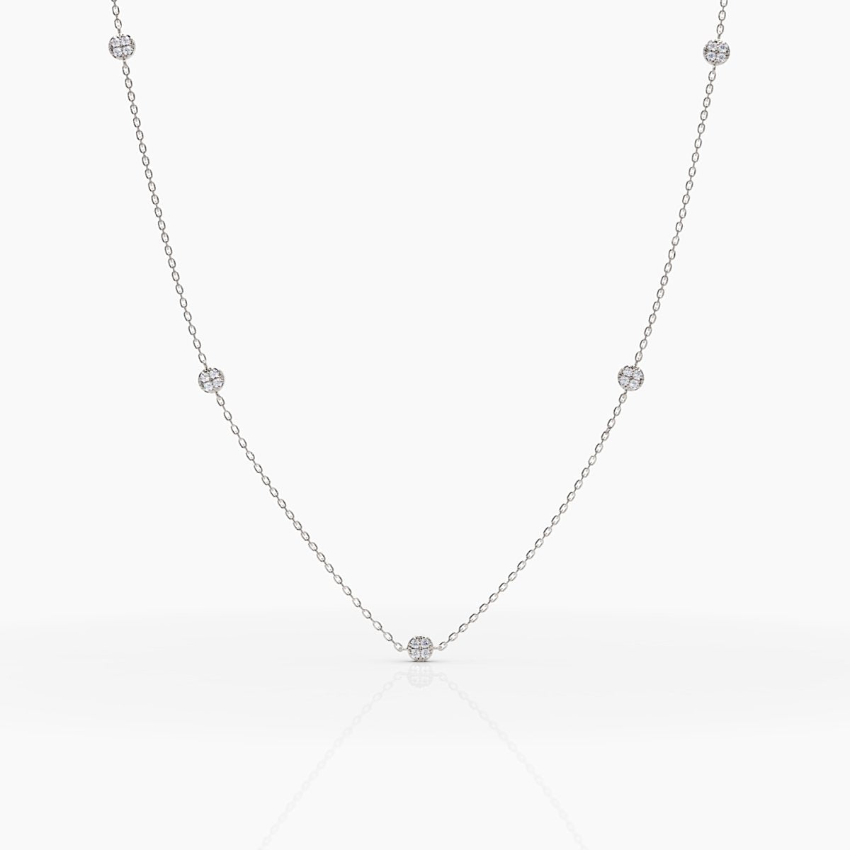 Two - Sided Diamond Disc Necklace - Narcissus