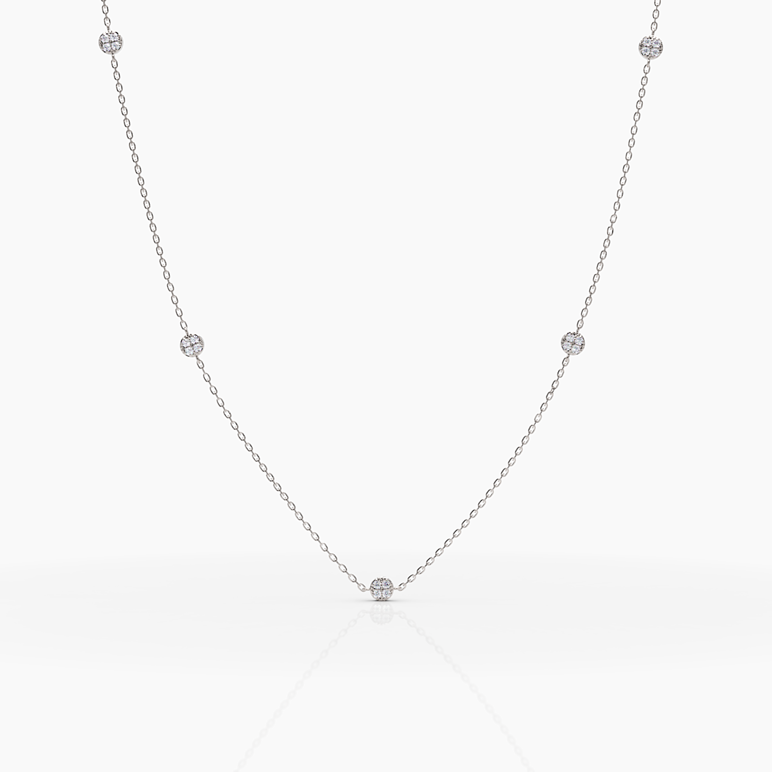 Two-Sided Diamond Disc Necklace