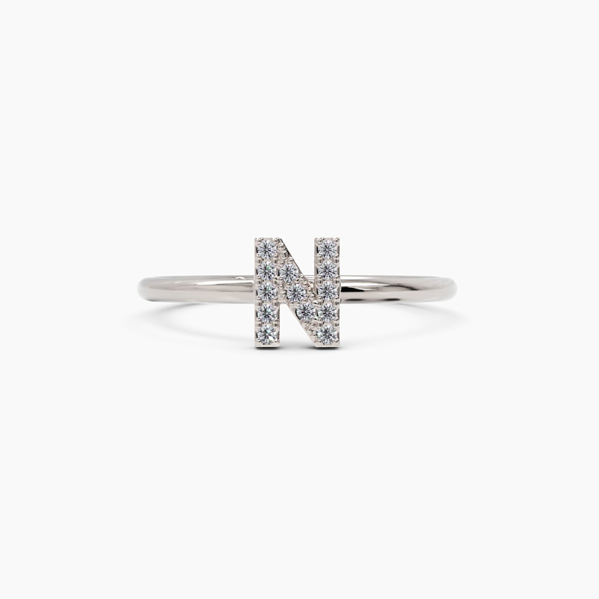 Diamond Initial N Ring - Narcissus