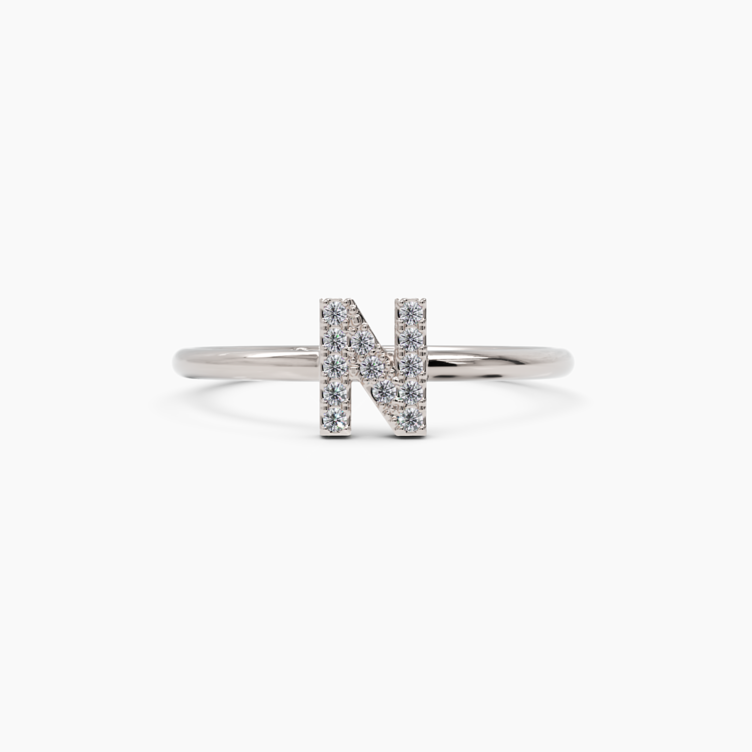 Diamond Initial N Ring