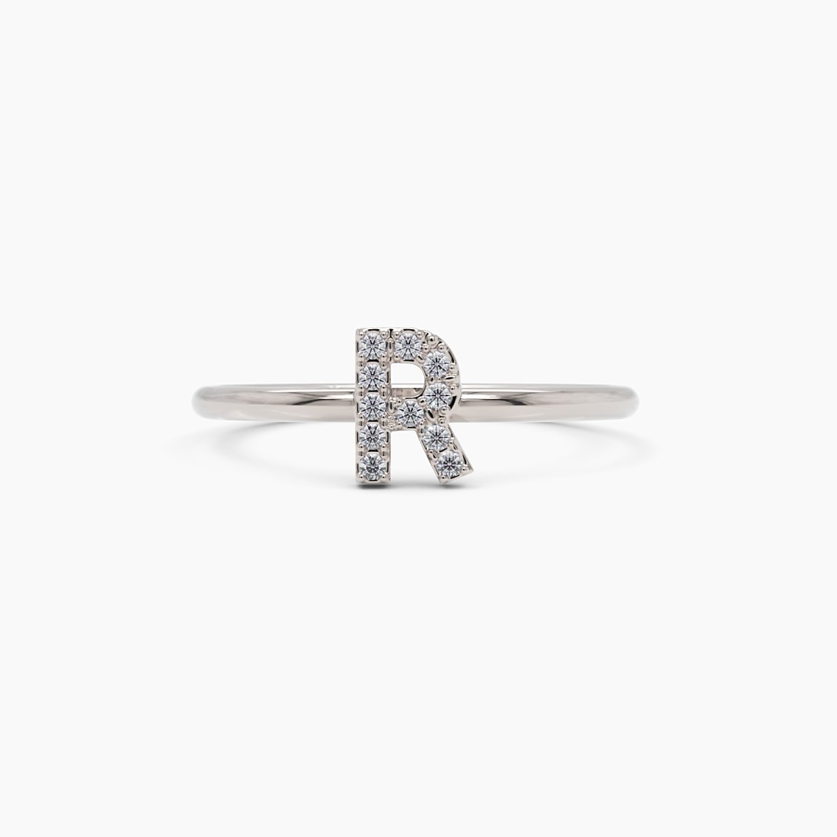 Diamond Initial R Ring - Narcissus