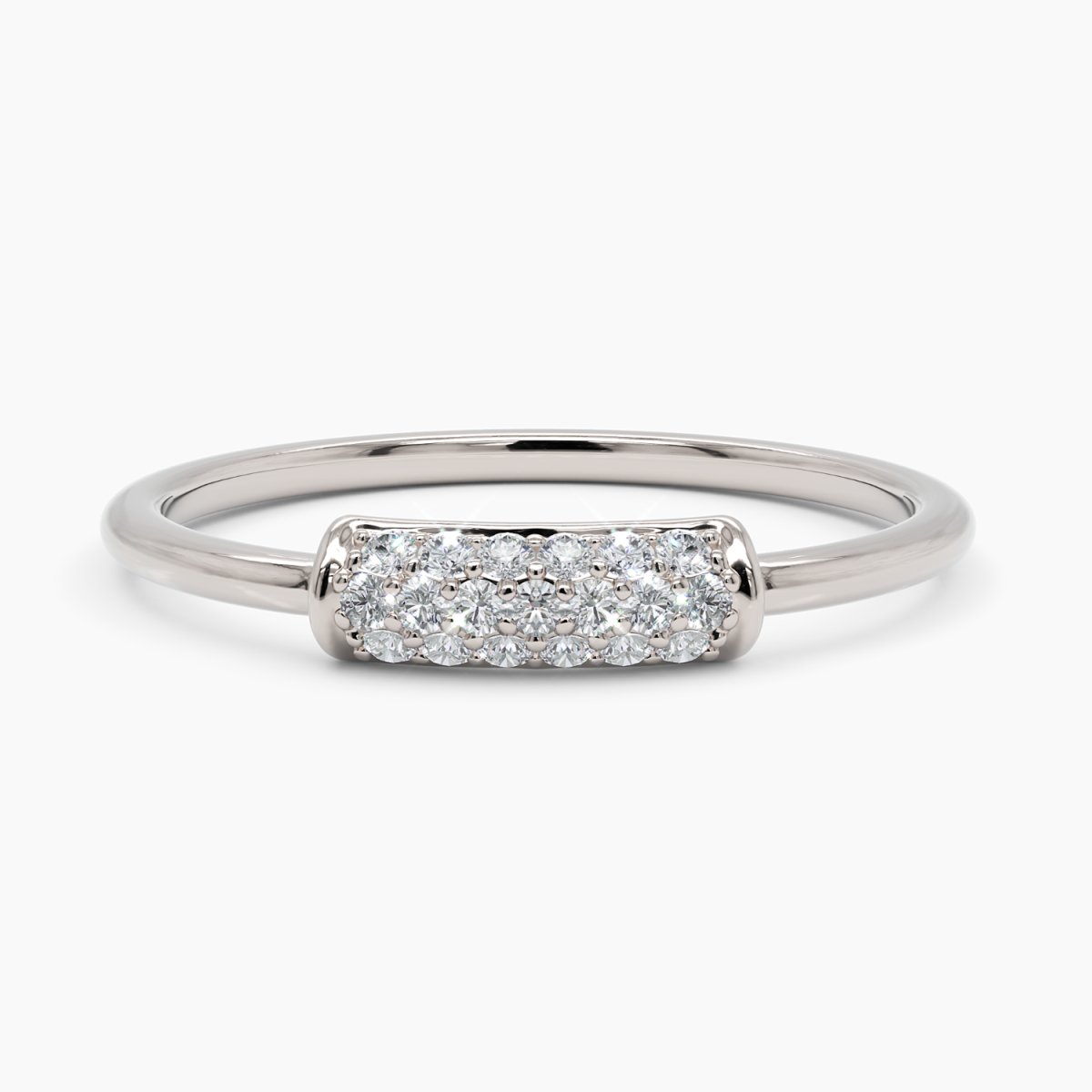 Dainty Pavé Diamond Ring - Narcissus