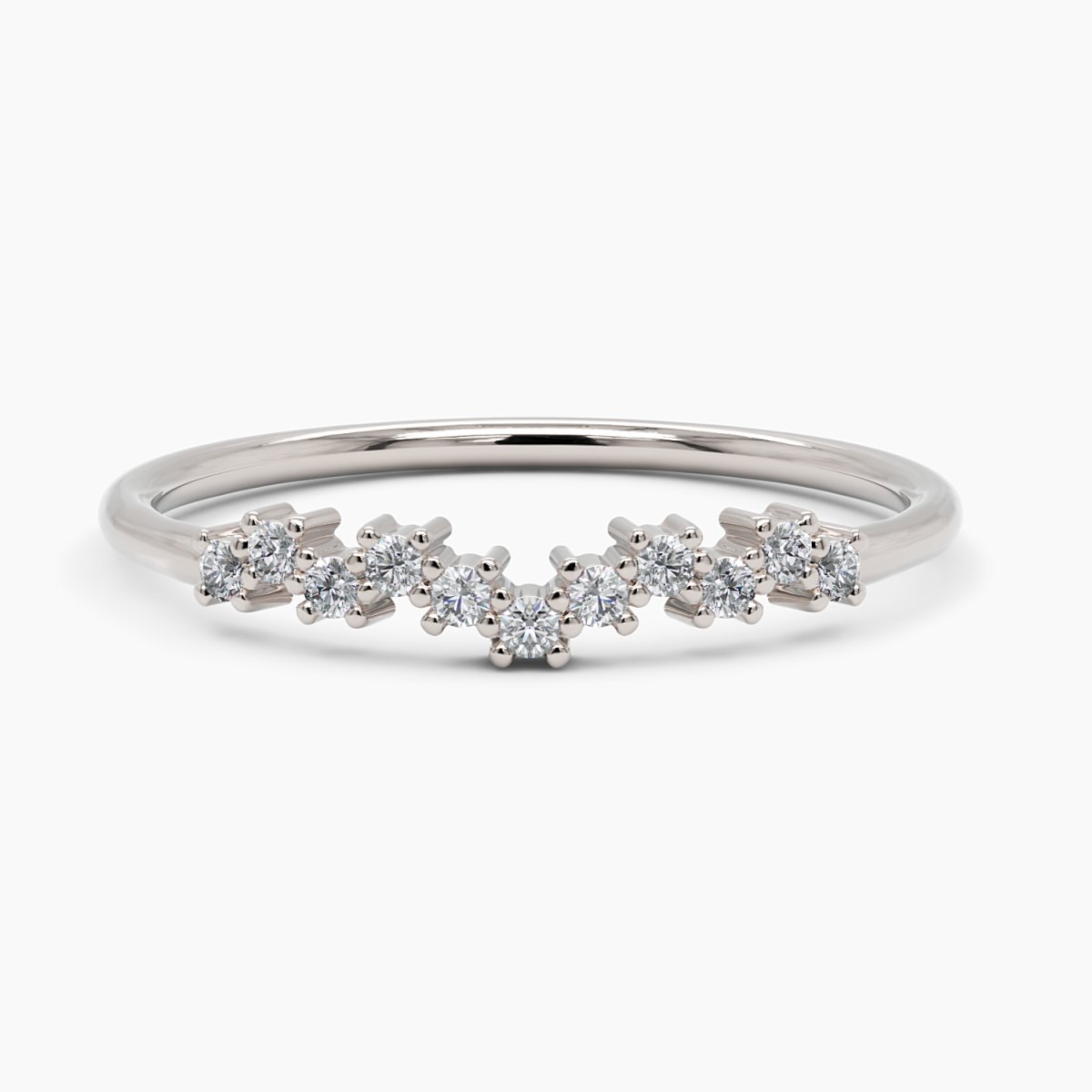 Minimalist Diamond Cluster Ring - Narcissus