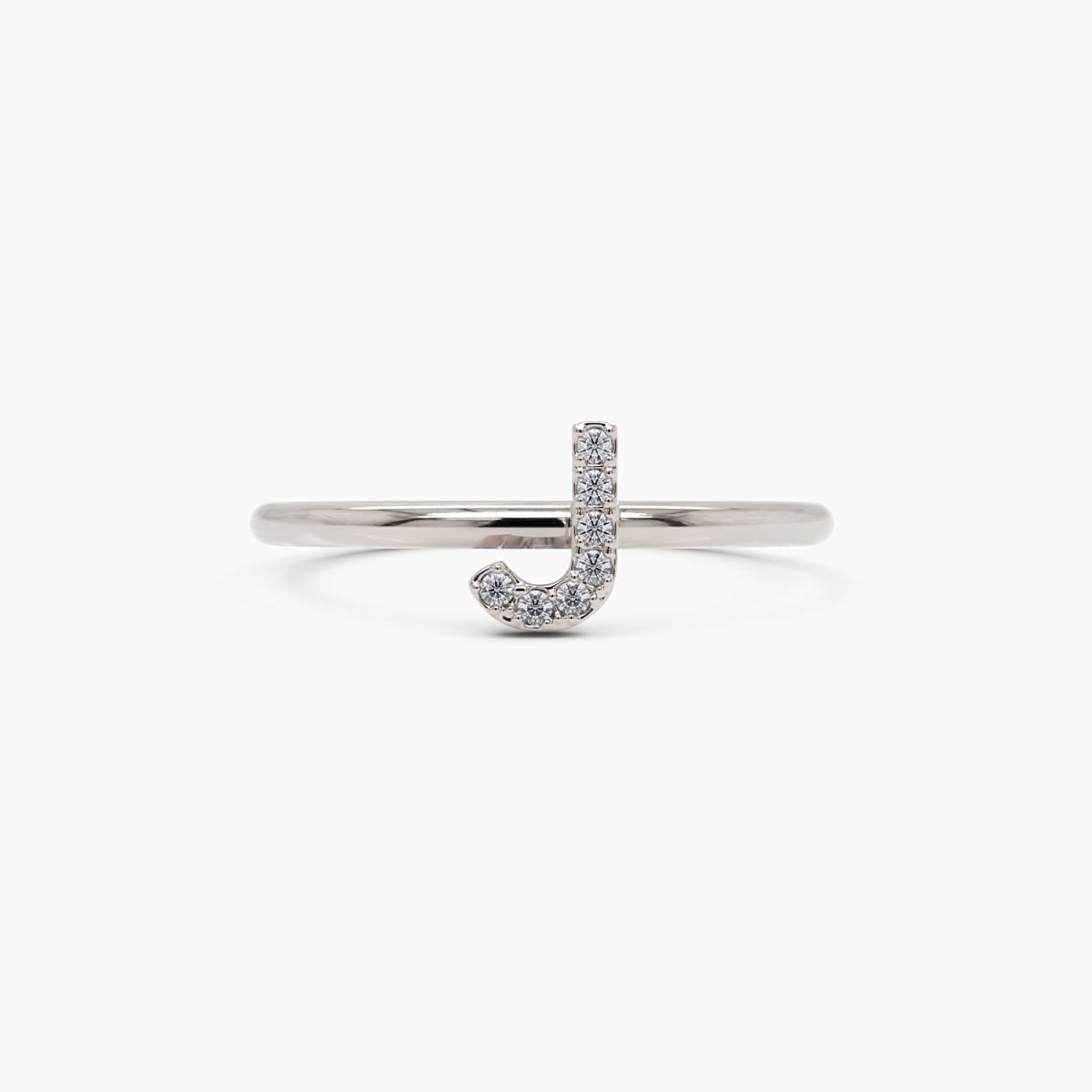 Diamond Initial J Ring - Narcissus