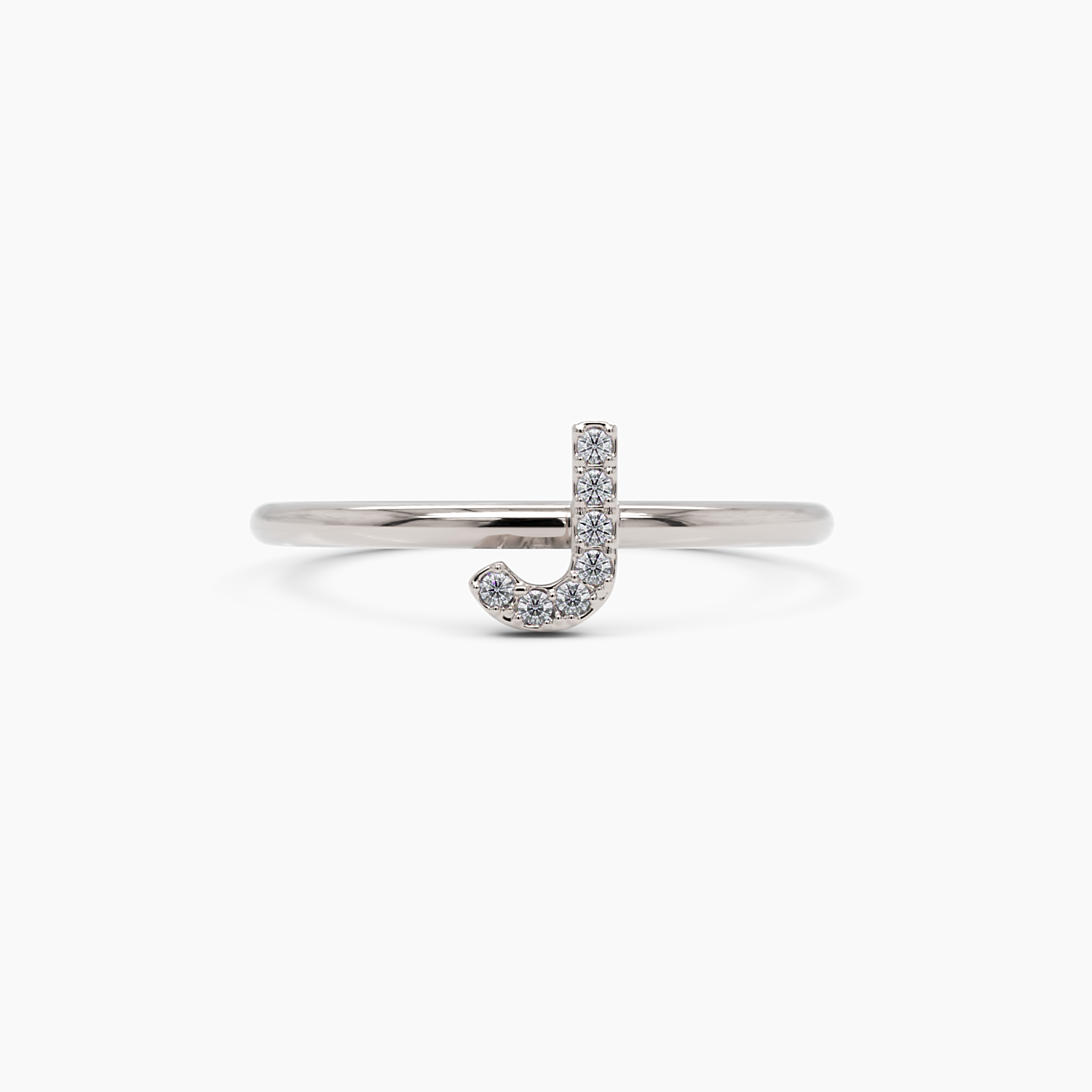 Diamond Initial J Ring