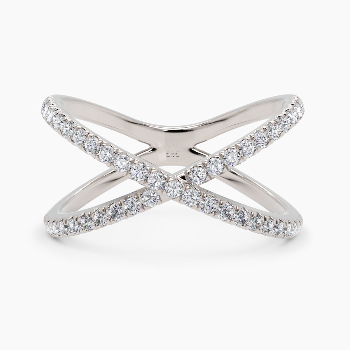 X Pavé Diamond Ring - Narcissus