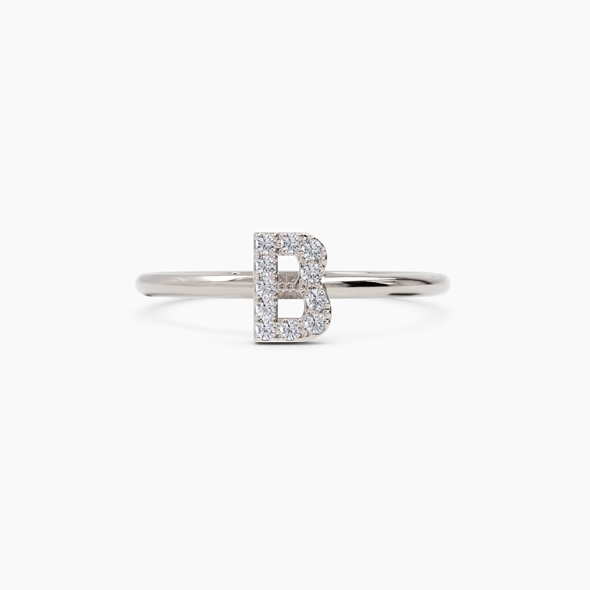 Diamond Initial B Ring - Narcissus