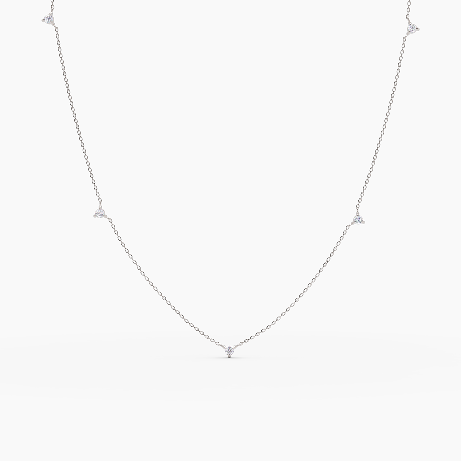Two-Sided Diamond by the Yard Necklace