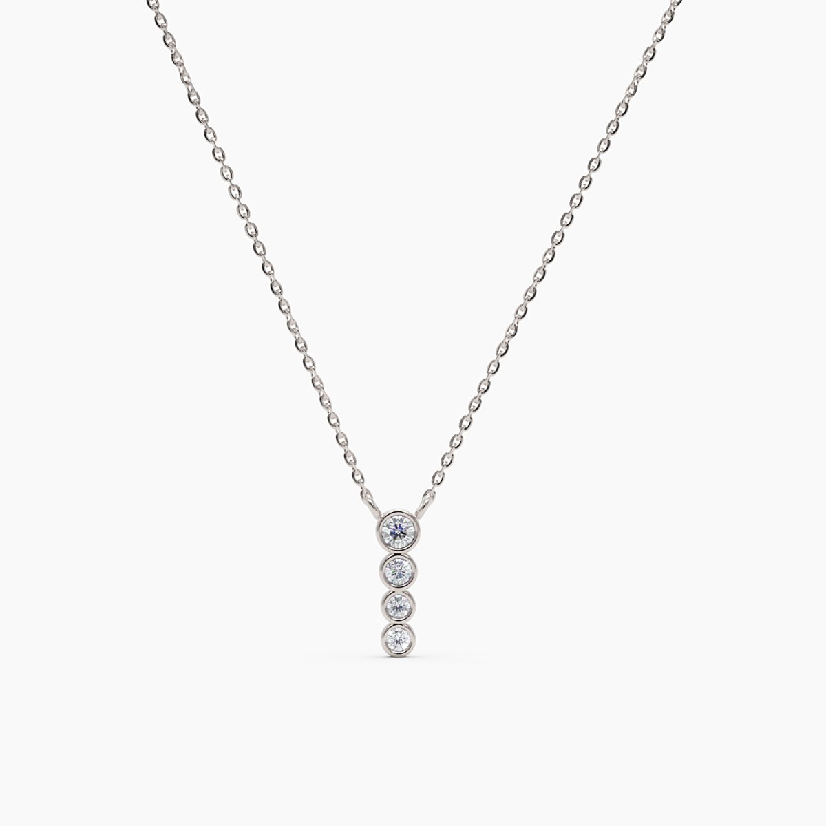 Vertical Diamond Necklace - Narcissus