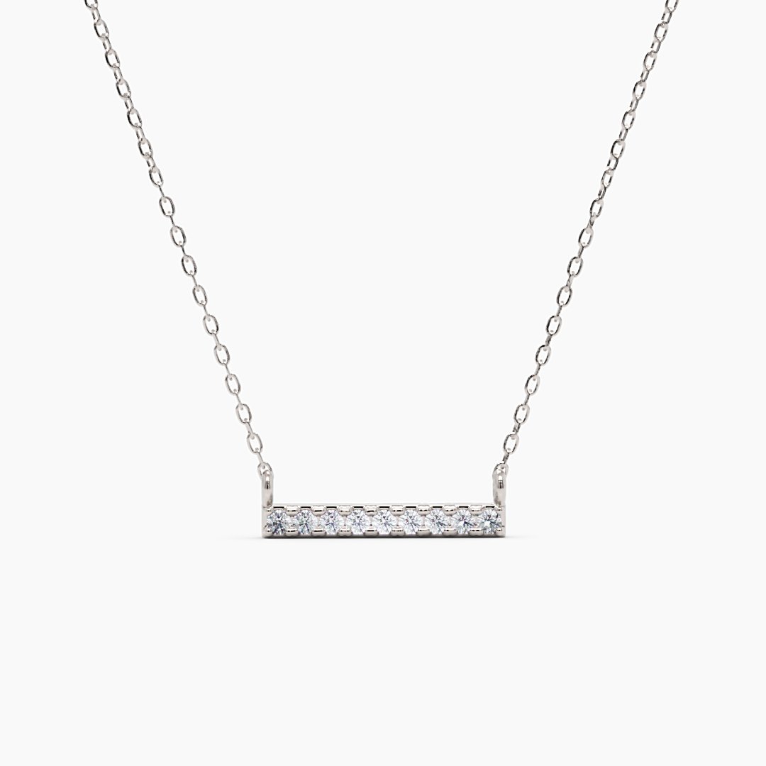 Mini Diamond Bar Necklace - Narcissus