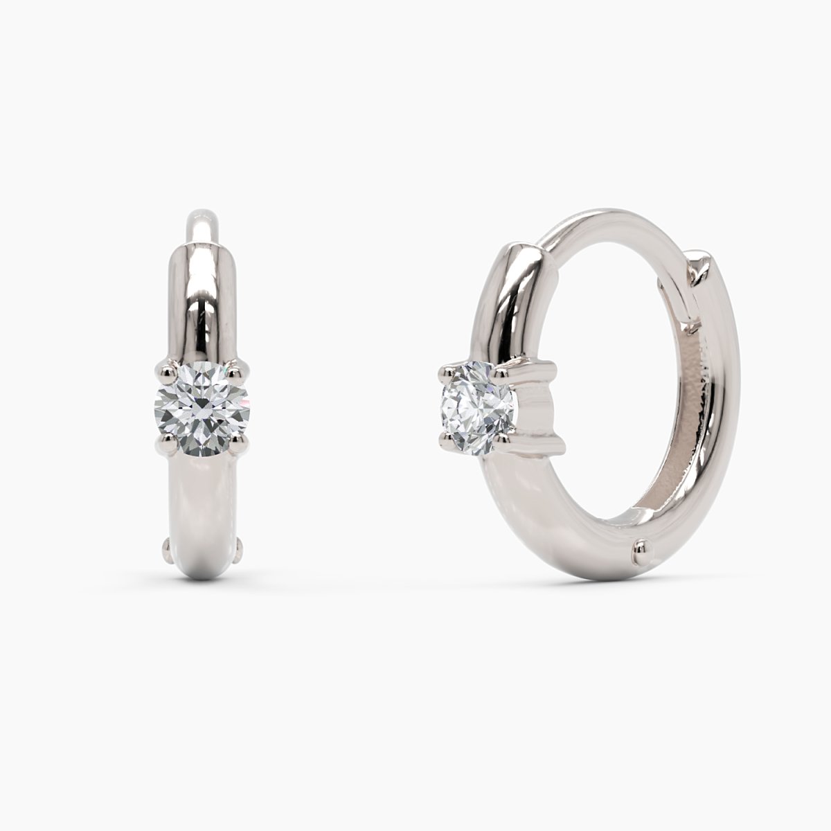 Mini Diamond Hoop Earrings - Narcissus