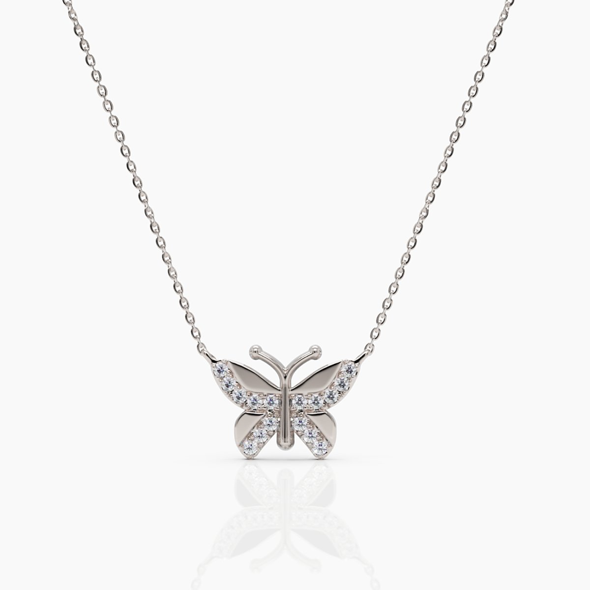 Diamond Butterfly Choker Necklace - Narcissus