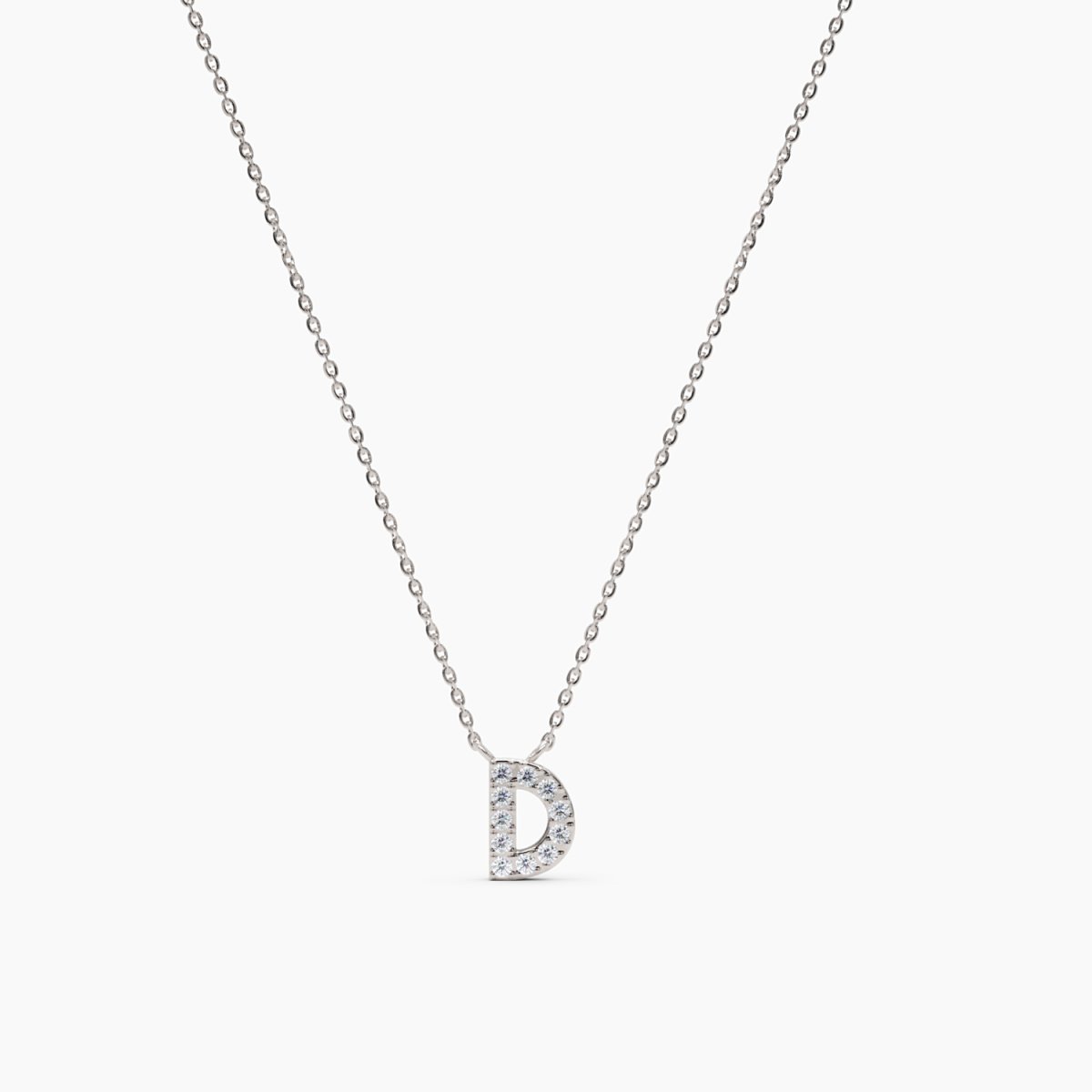 Diamond Initial D Necklace - Narcissus