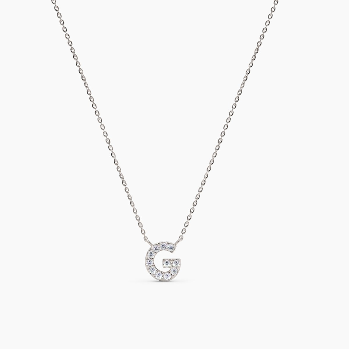 Diamond Initial G Necklace - Narcissus