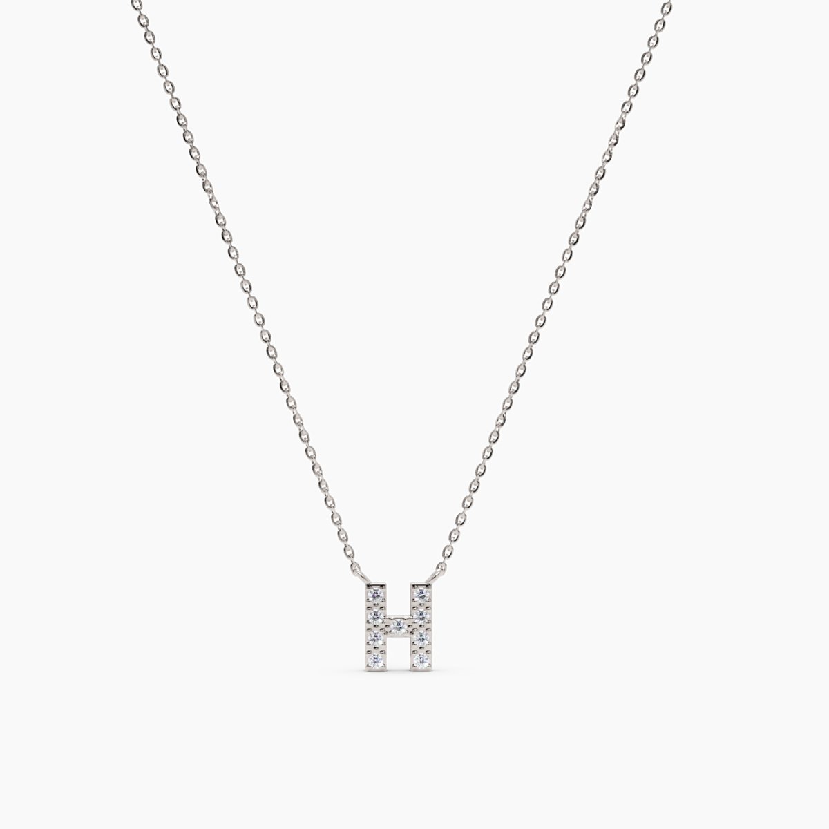 Diamond Initial H Necklace - Narcissus