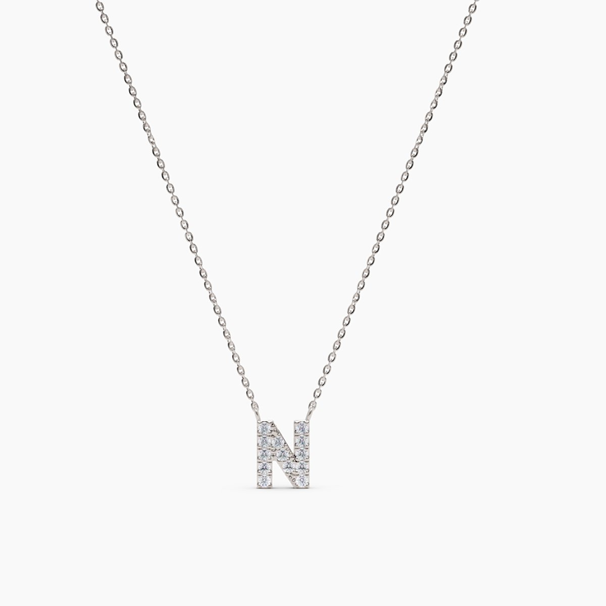 Diamond Initial N Necklace - Narcissus