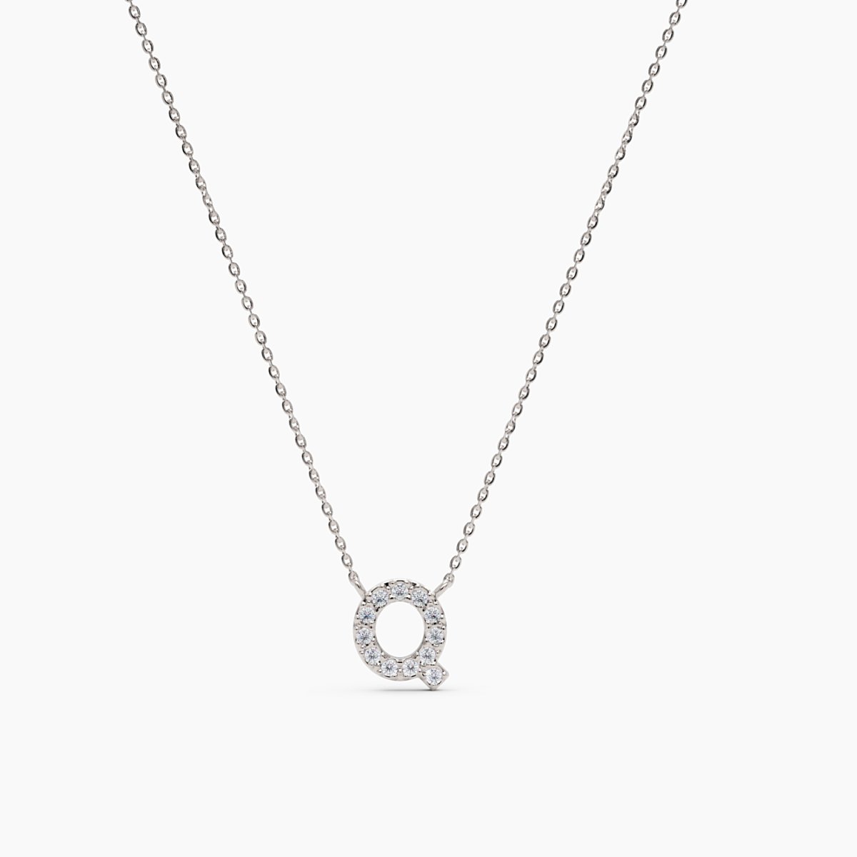 Diamond Initial Q Necklace - Narcissus