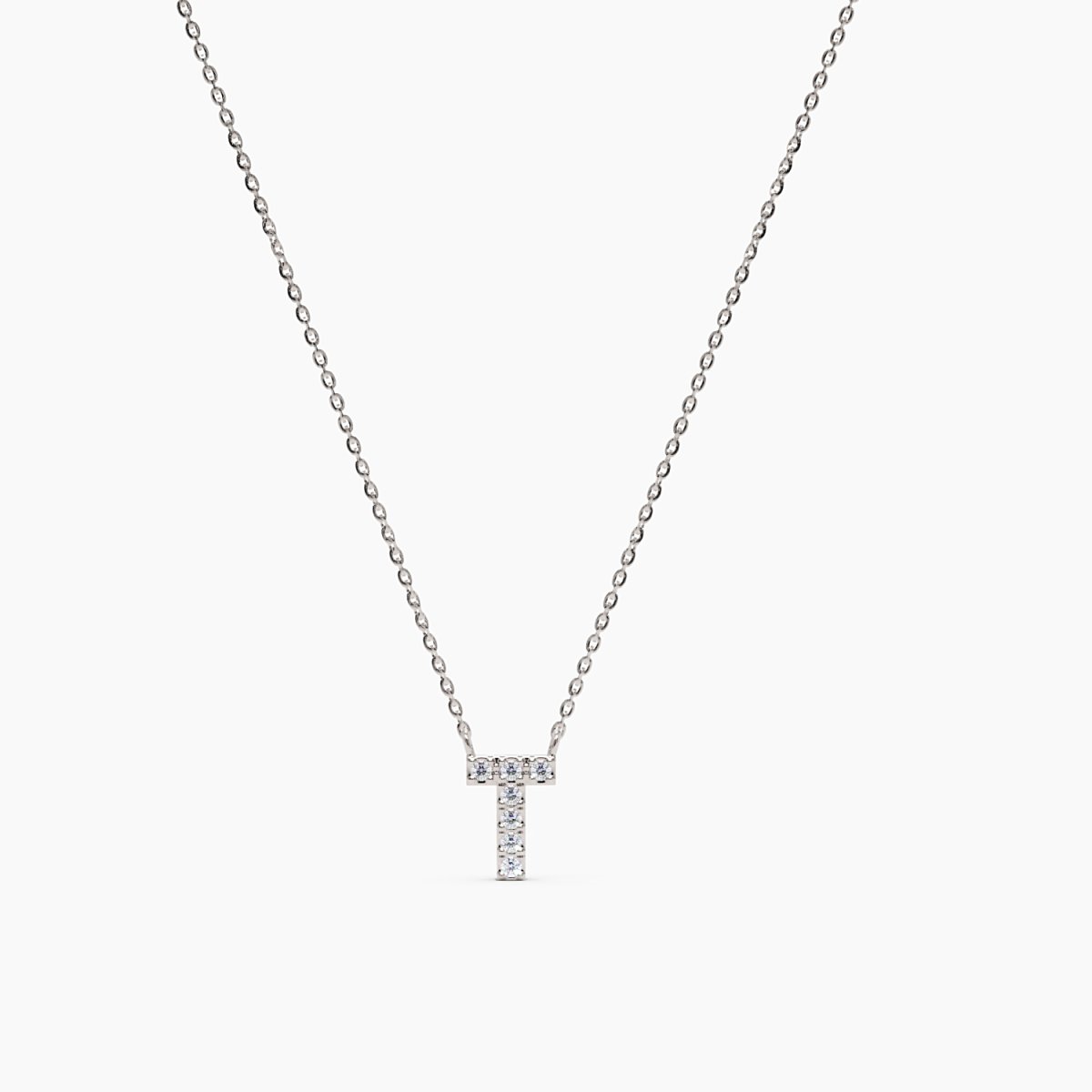 Diamond Initial T Necklace - Narcissus