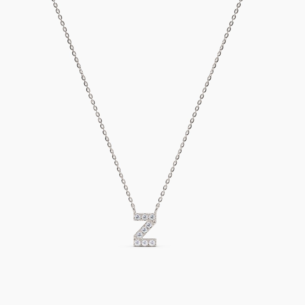 Diamond Initial Z Necklace - Narcissus