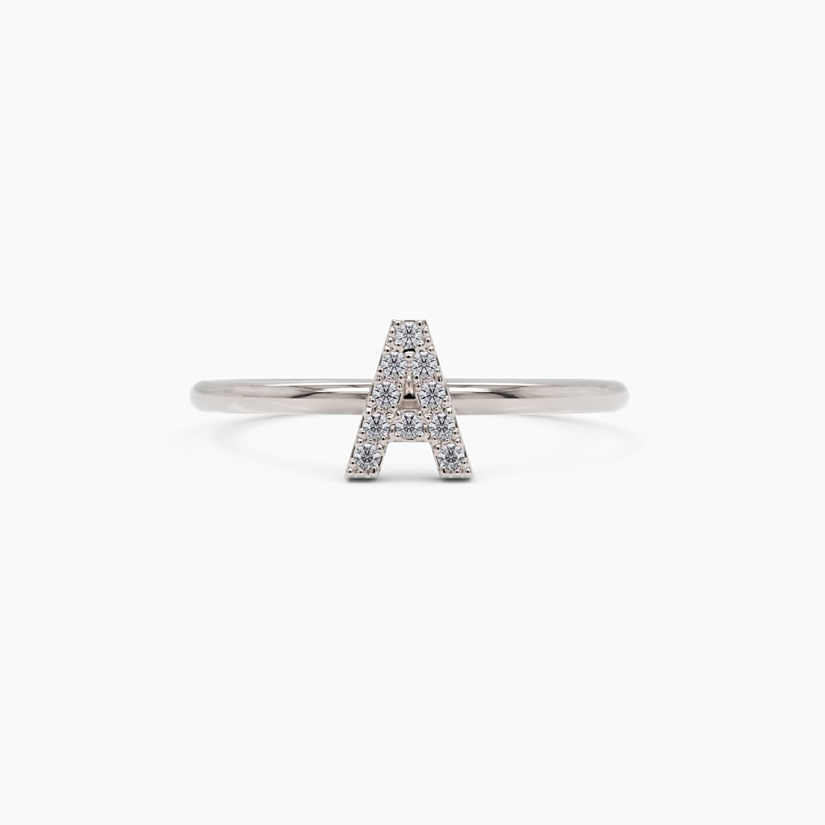 Diamond Initial A Ring - Narcissus