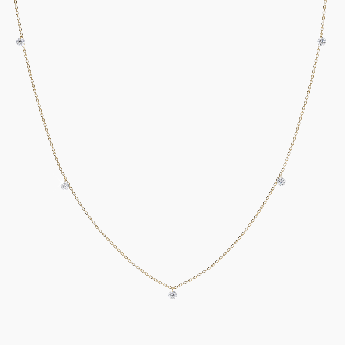 Drilled Diamond By The Yard Necklace - Narcissus