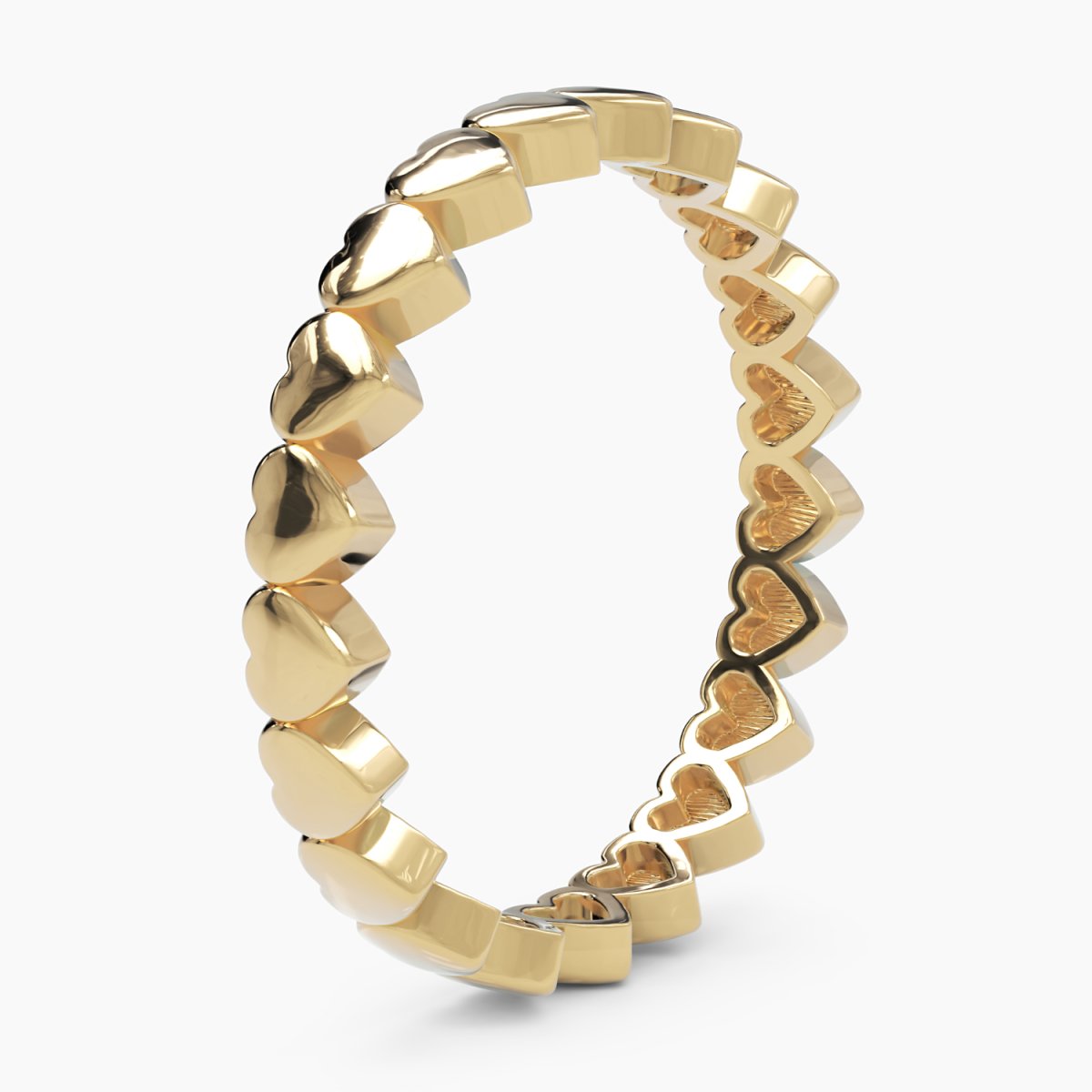 Heart Eternity Gold Band - Narcissus