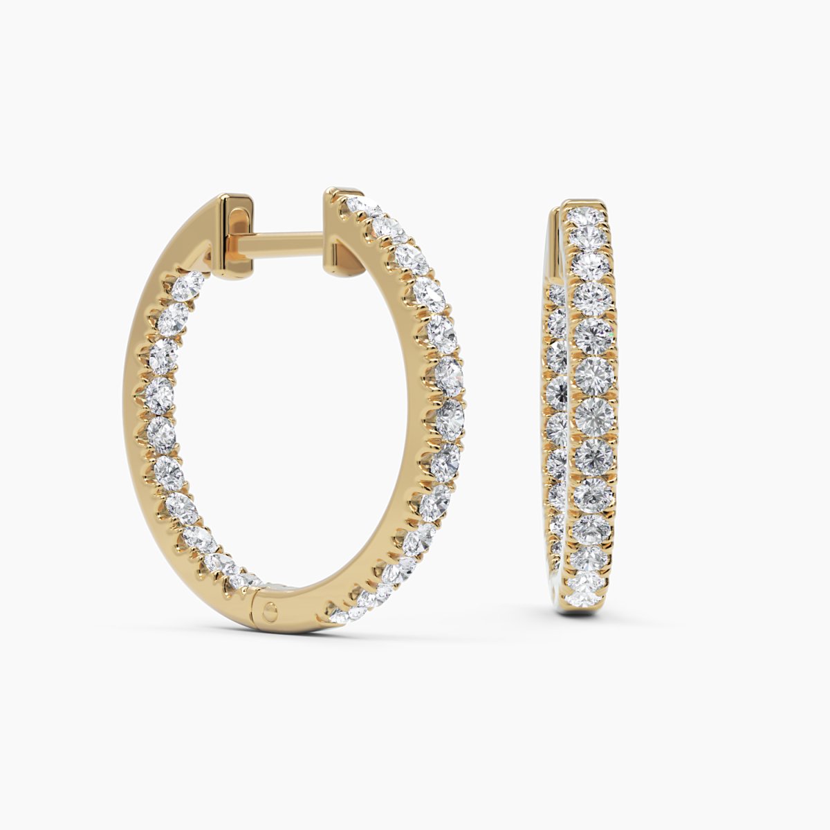 Diamond Huggie Earrings - Narcissus