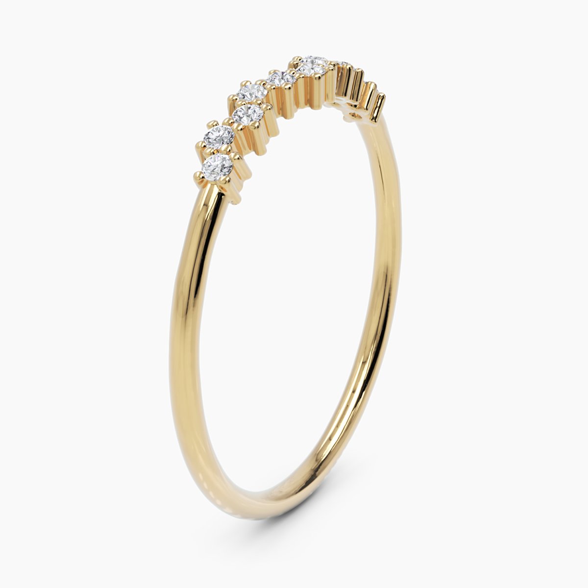 Minimalist Diamond Cluster Ring - Narcissus