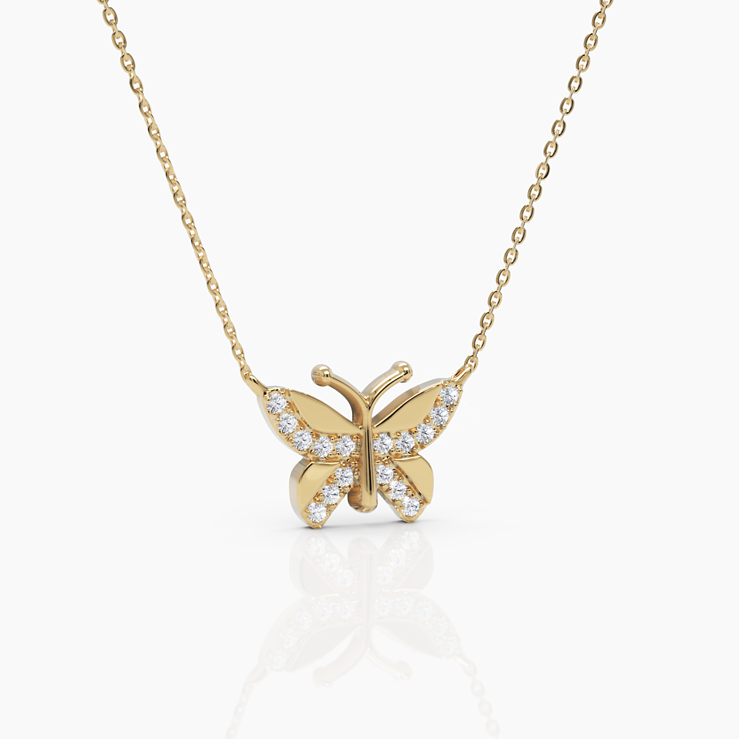 Diamond Butterfly Choker Necklace