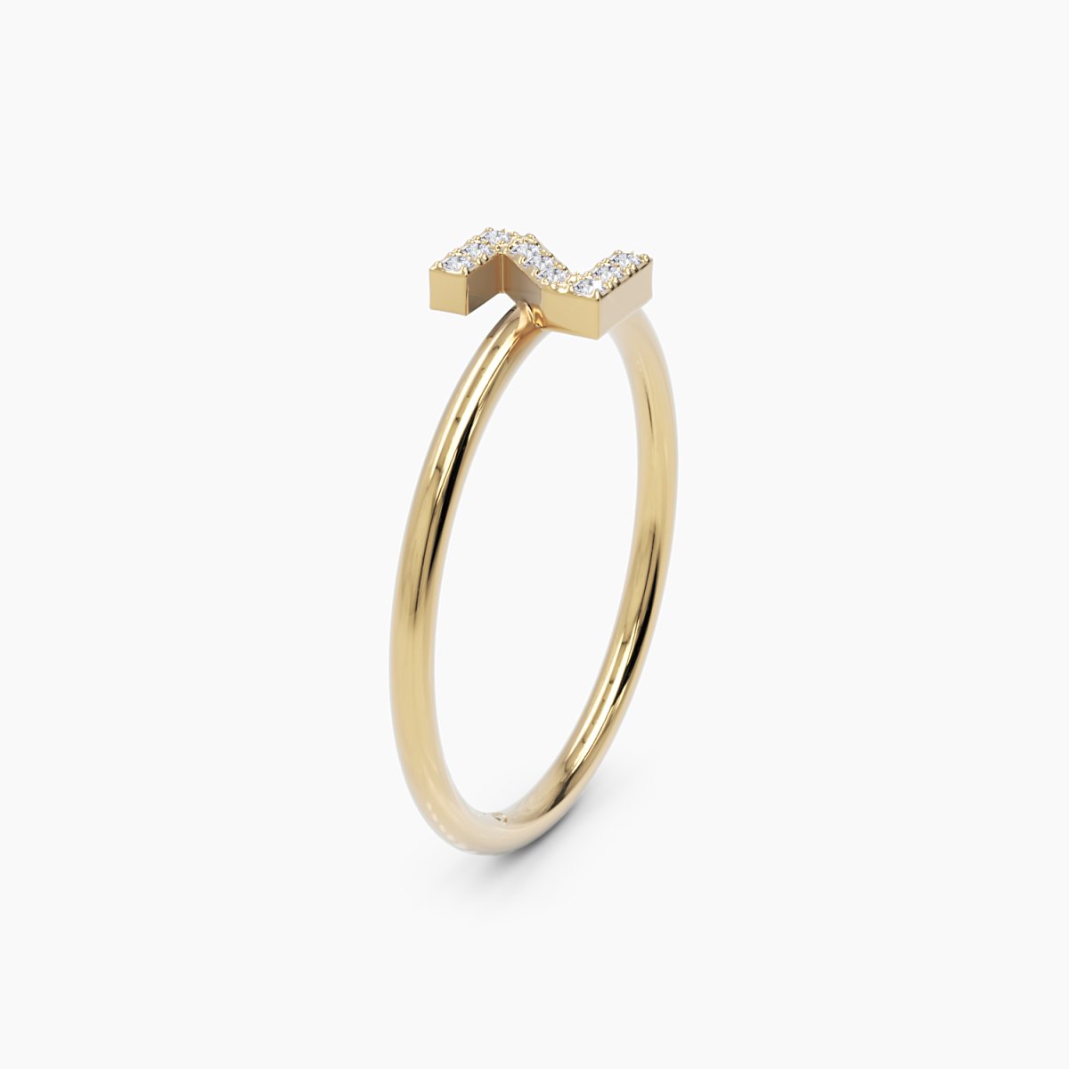 Diamond Initial Z Ring - Narcissus