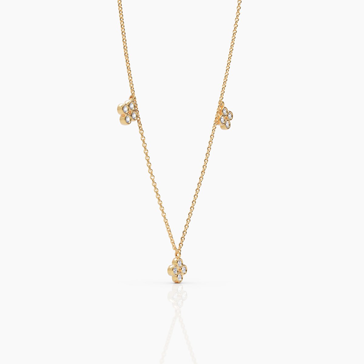 Flower Diamond Necklace - Narcissus