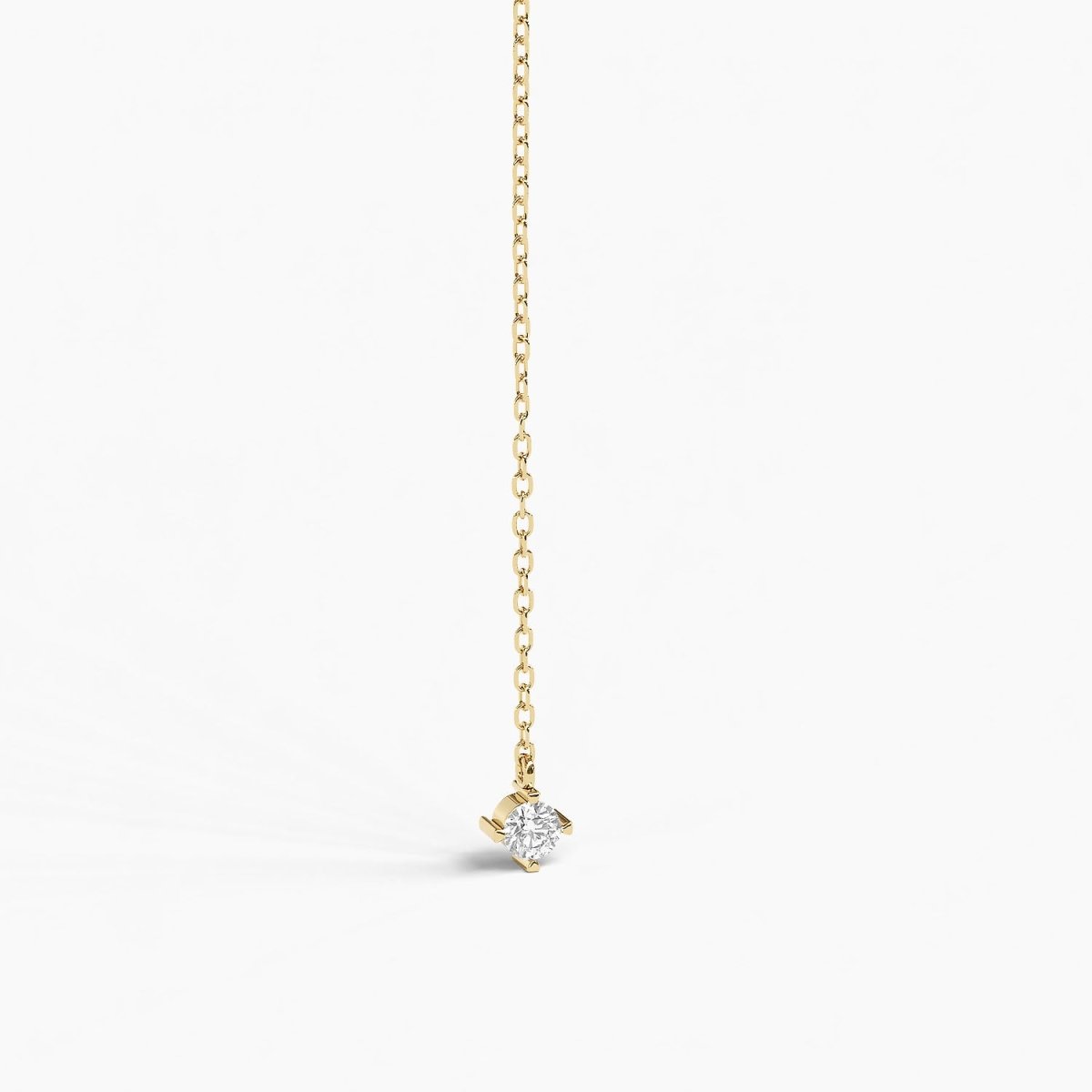 Circle Lariat Y Necklace with Diamonds - Narcissus