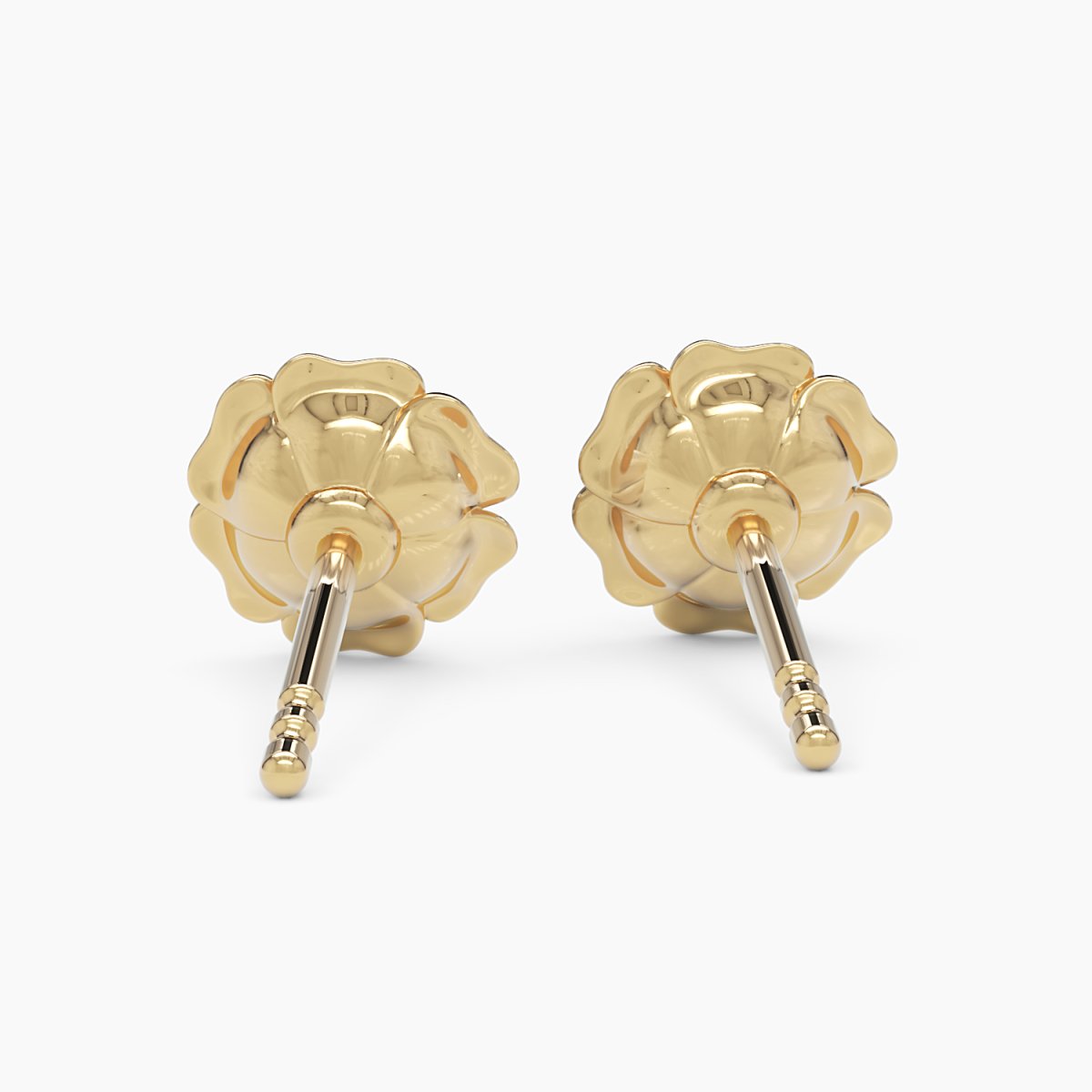 Rose Stud Diamond Earrings - Narcissus