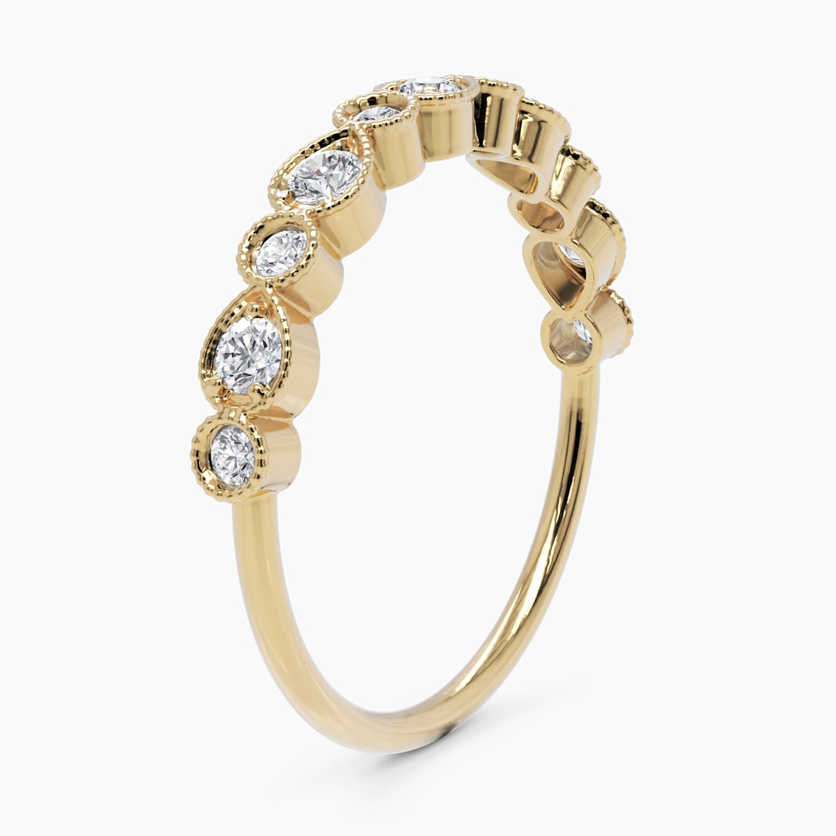 Round Diamond Vintage Ring - Narcissus