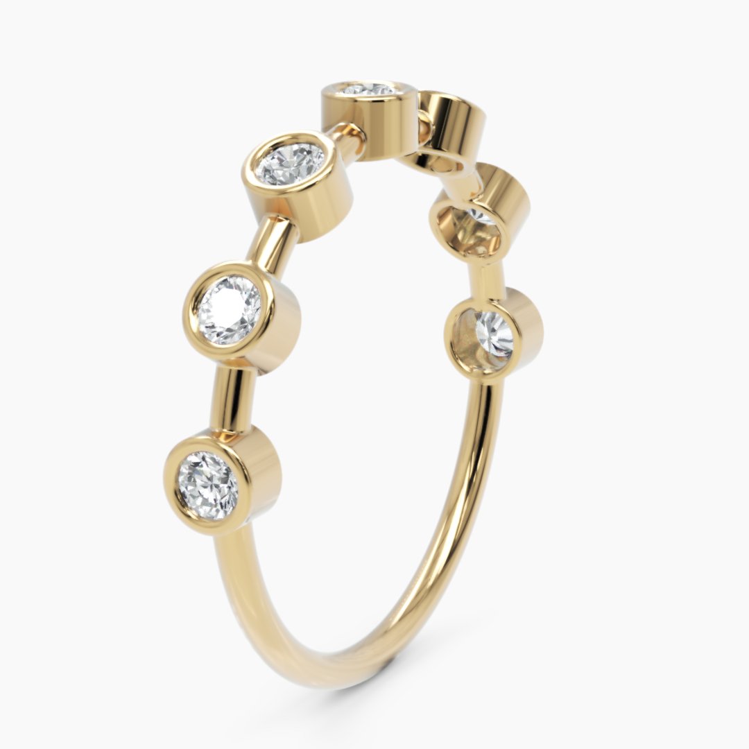 Spaced Multi - Diamond Ring - Narcissus