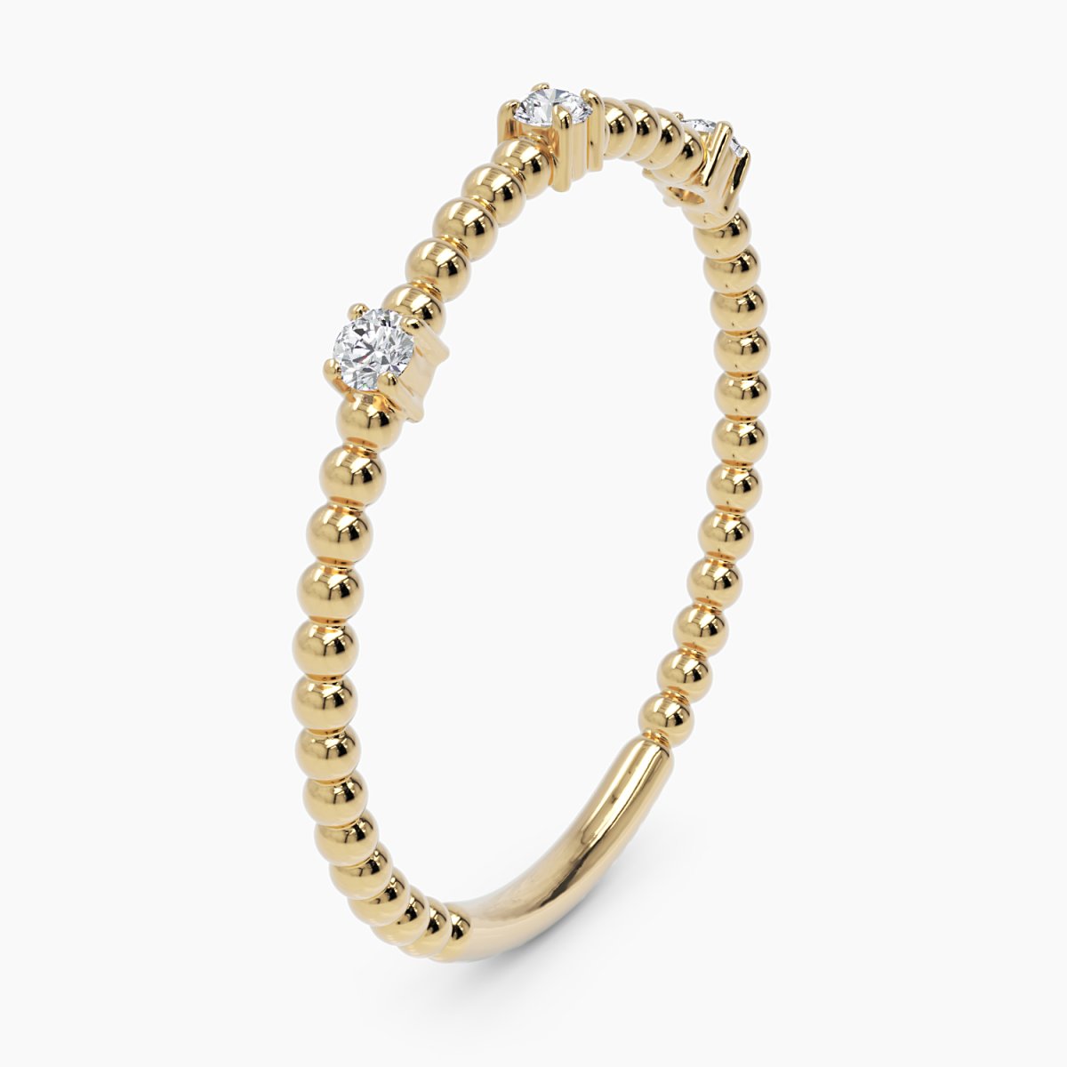 Diamond Beaded Ring - Narcissus