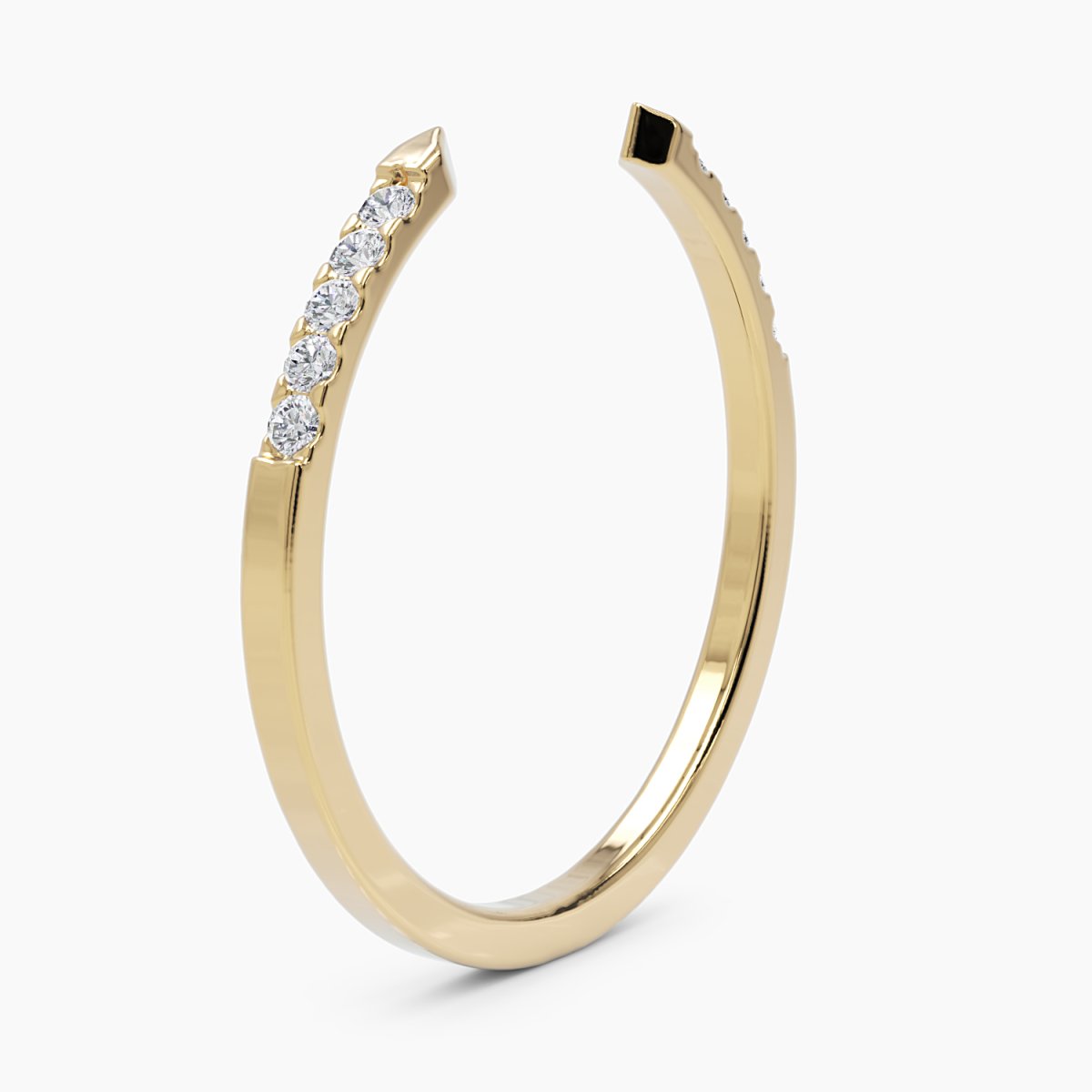 Open Cuff Diamond Ring - Narcissus