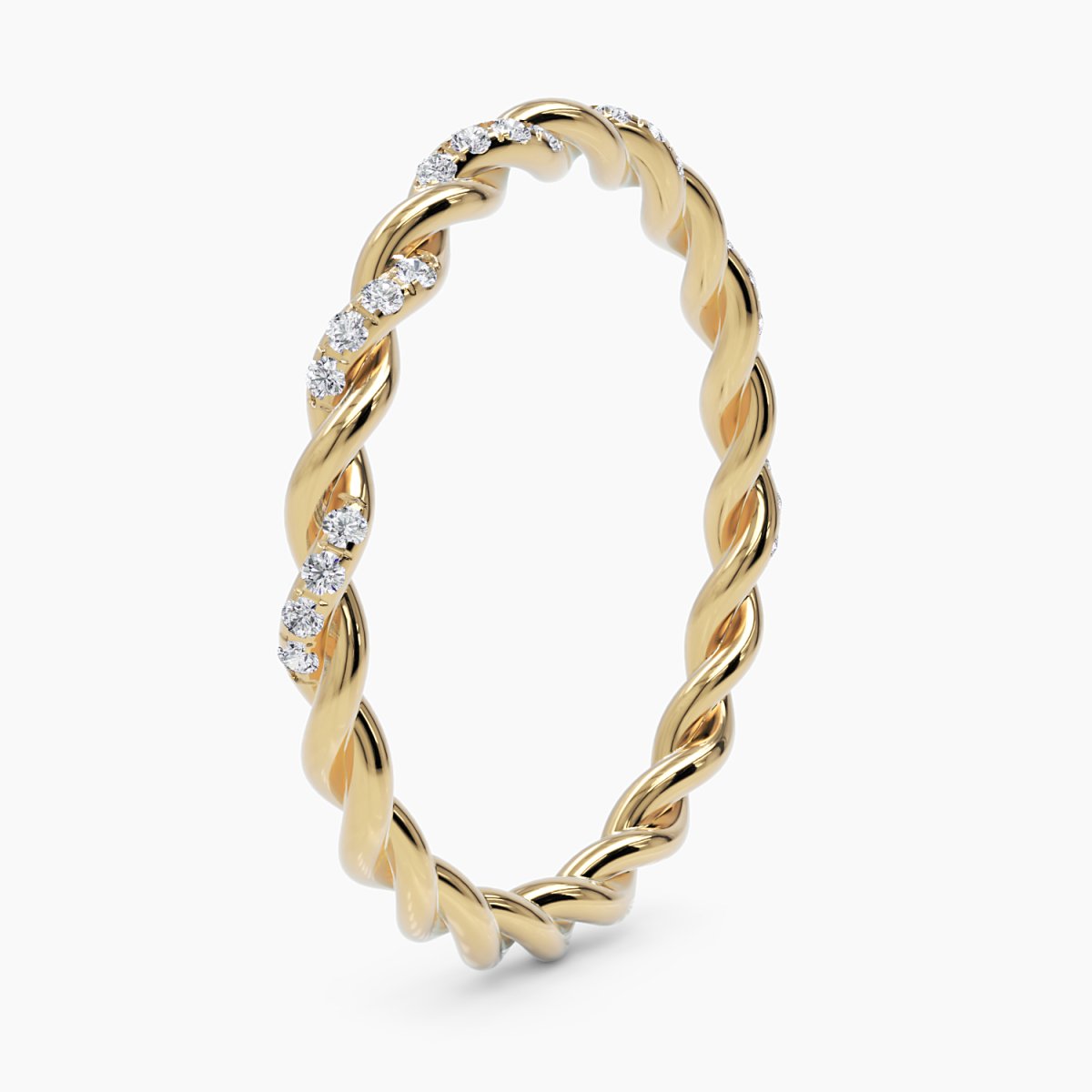 Twisted Eternity Diamond Band Ring - Narcissus