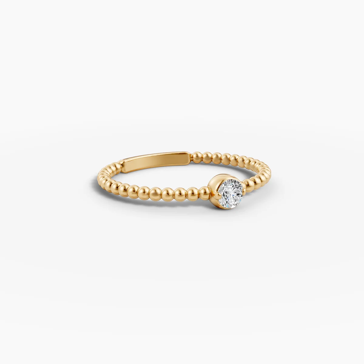 Minimalistischer Diamantring mit Perlen